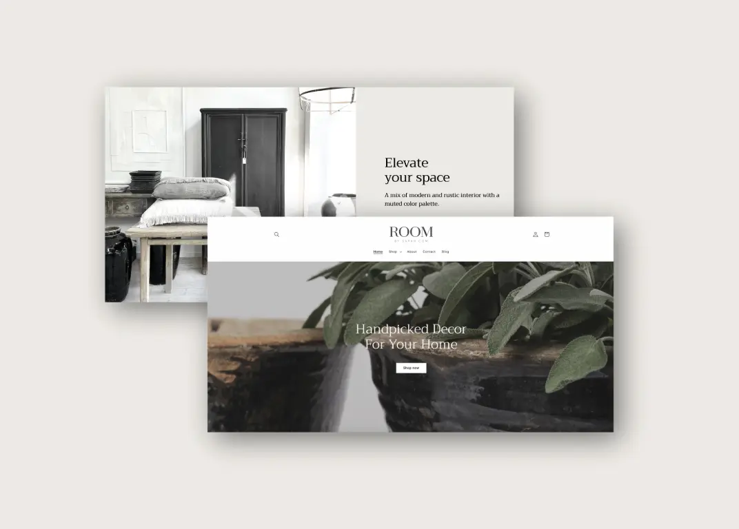 Room By Sarah webshop lavet af The Web Atelier